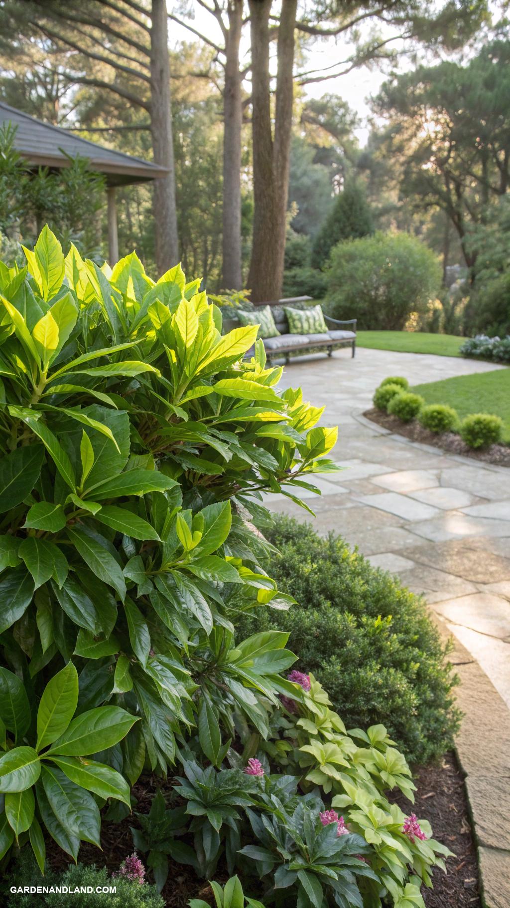 best shrubs and bushes Aucuba delivers shade tolerance with glossy leaves