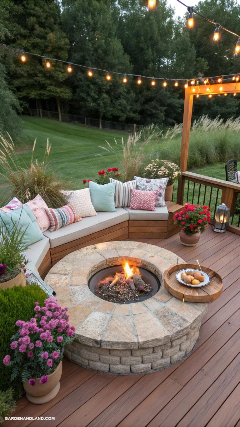 deck ideas Cozy fire pit spaces on your deck