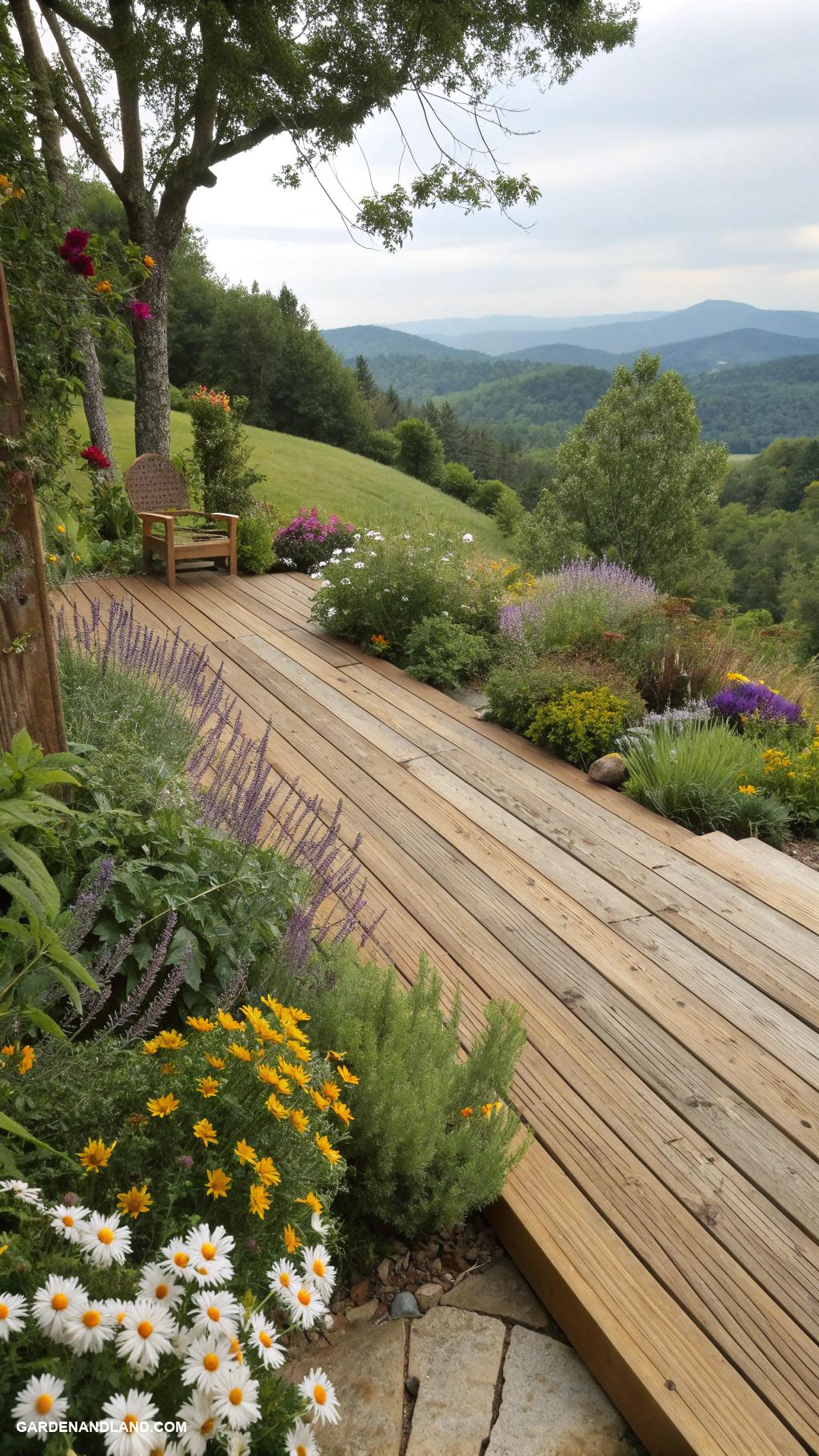 deck ideas Rustic wooden decks with natural finishes