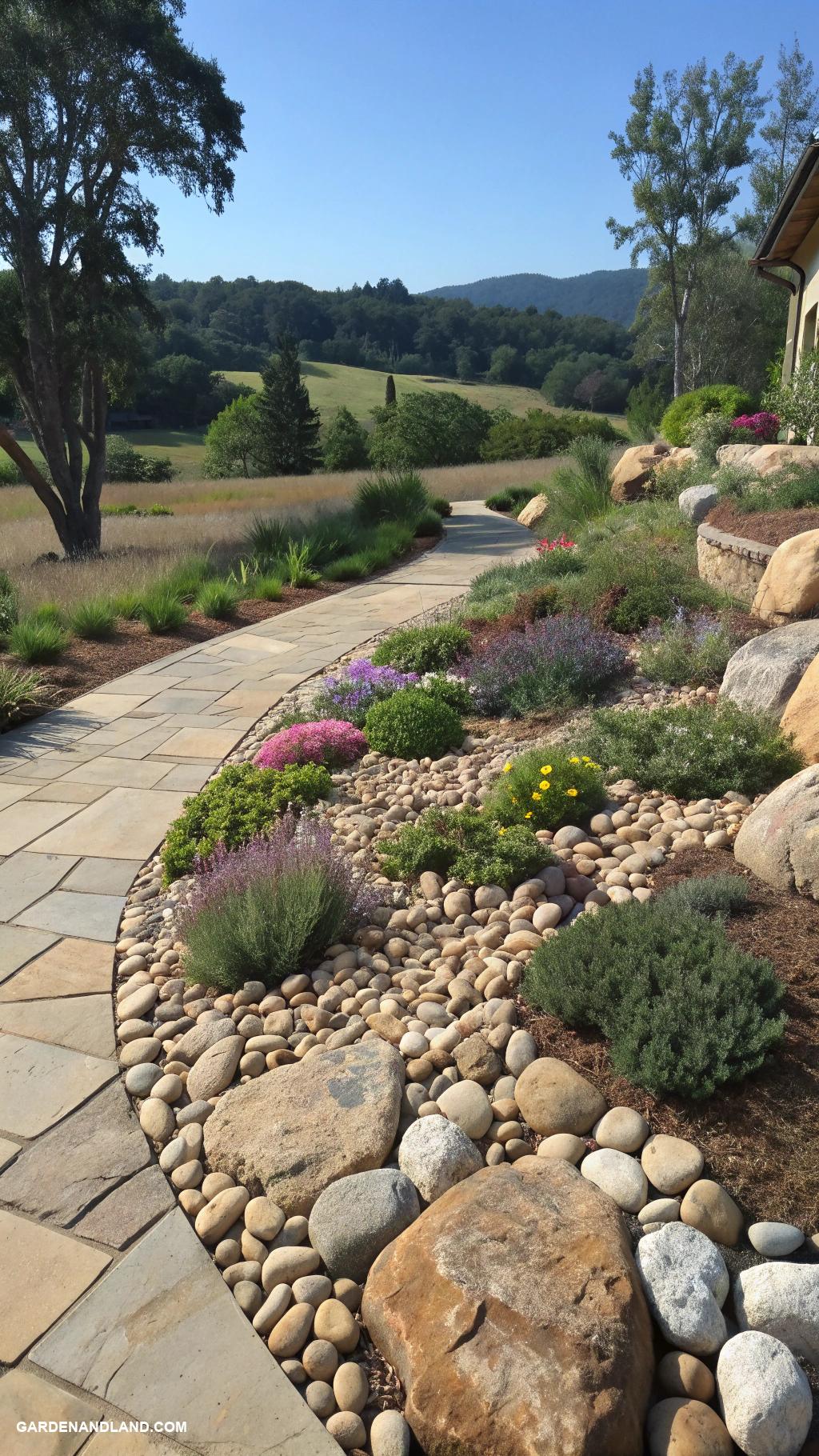 easy garden ideas Rock garden with native stones