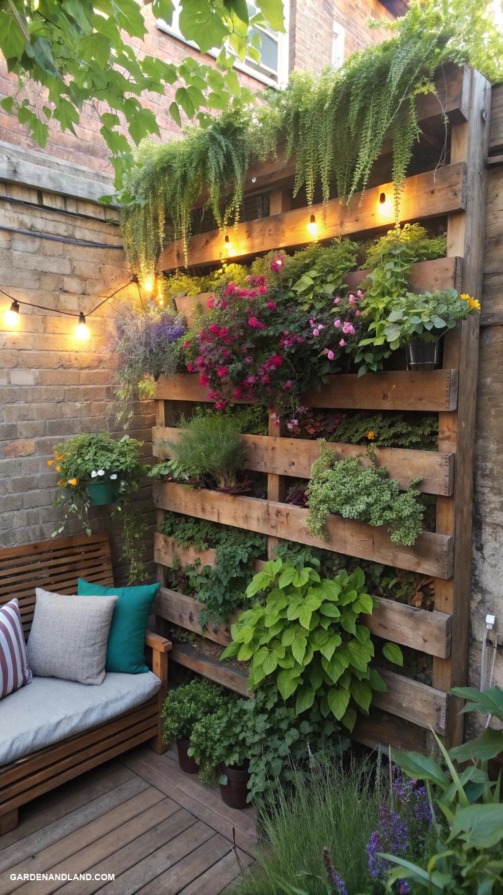 easy garden ideas Vertical garden with recycled pallets
