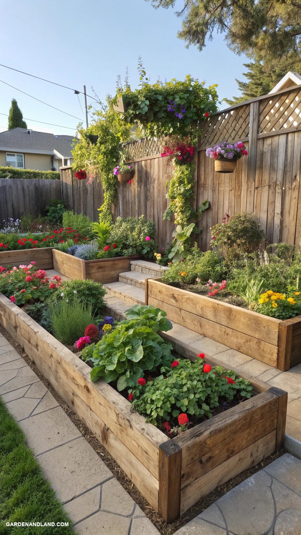 easy landscaping ideas Use reclaimed wood for raised beds