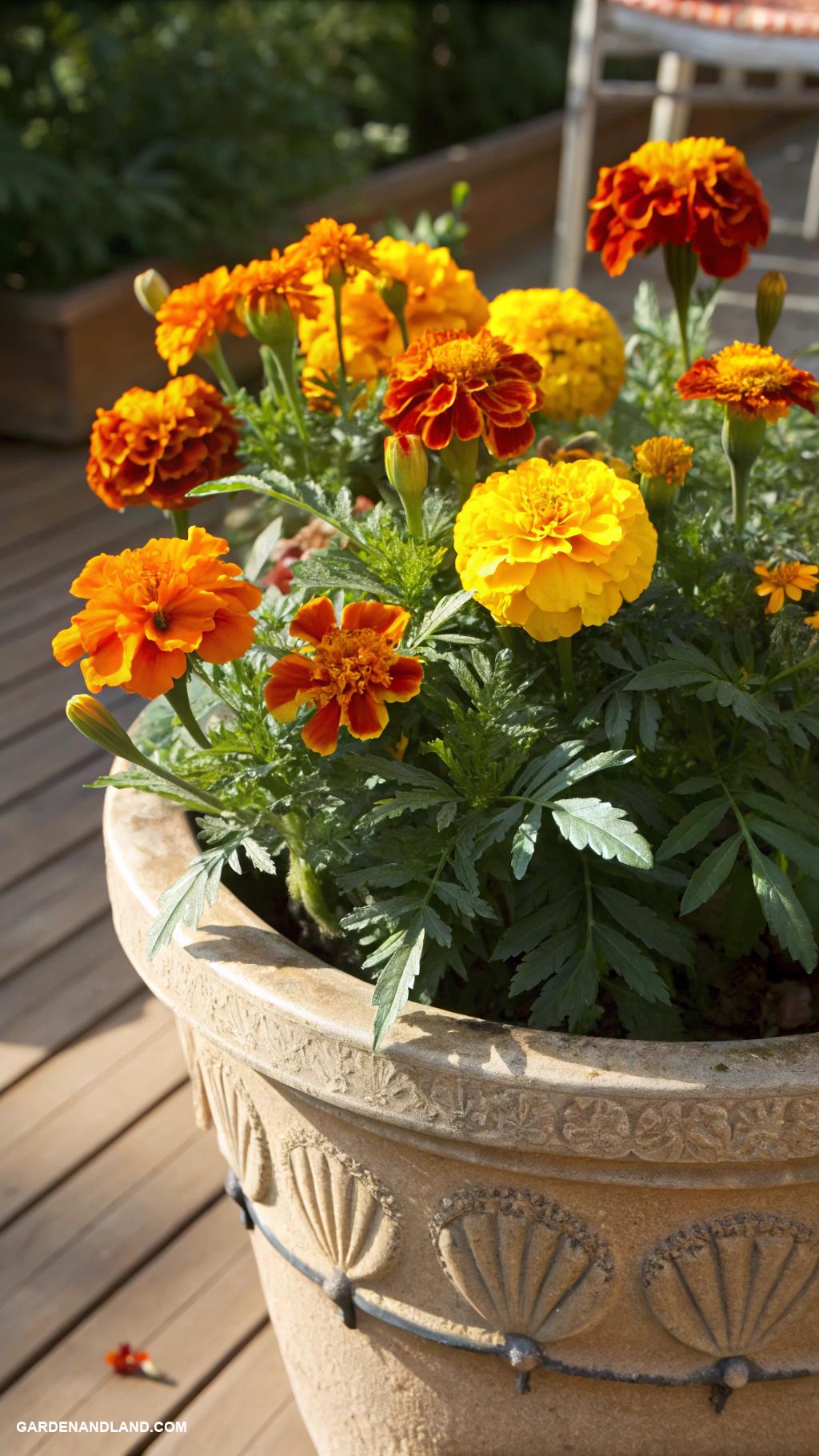 full sun container plants Heat tolerant Marigolds for Bright Accents