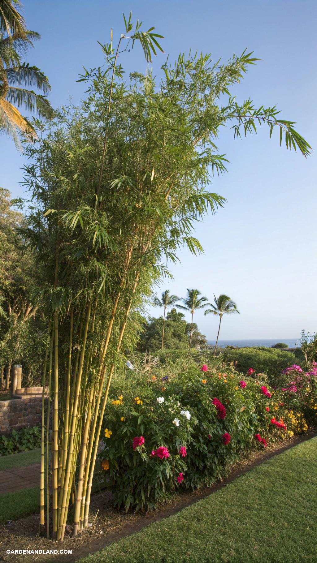 garden edging ideas Bamboo for a tropical vibe