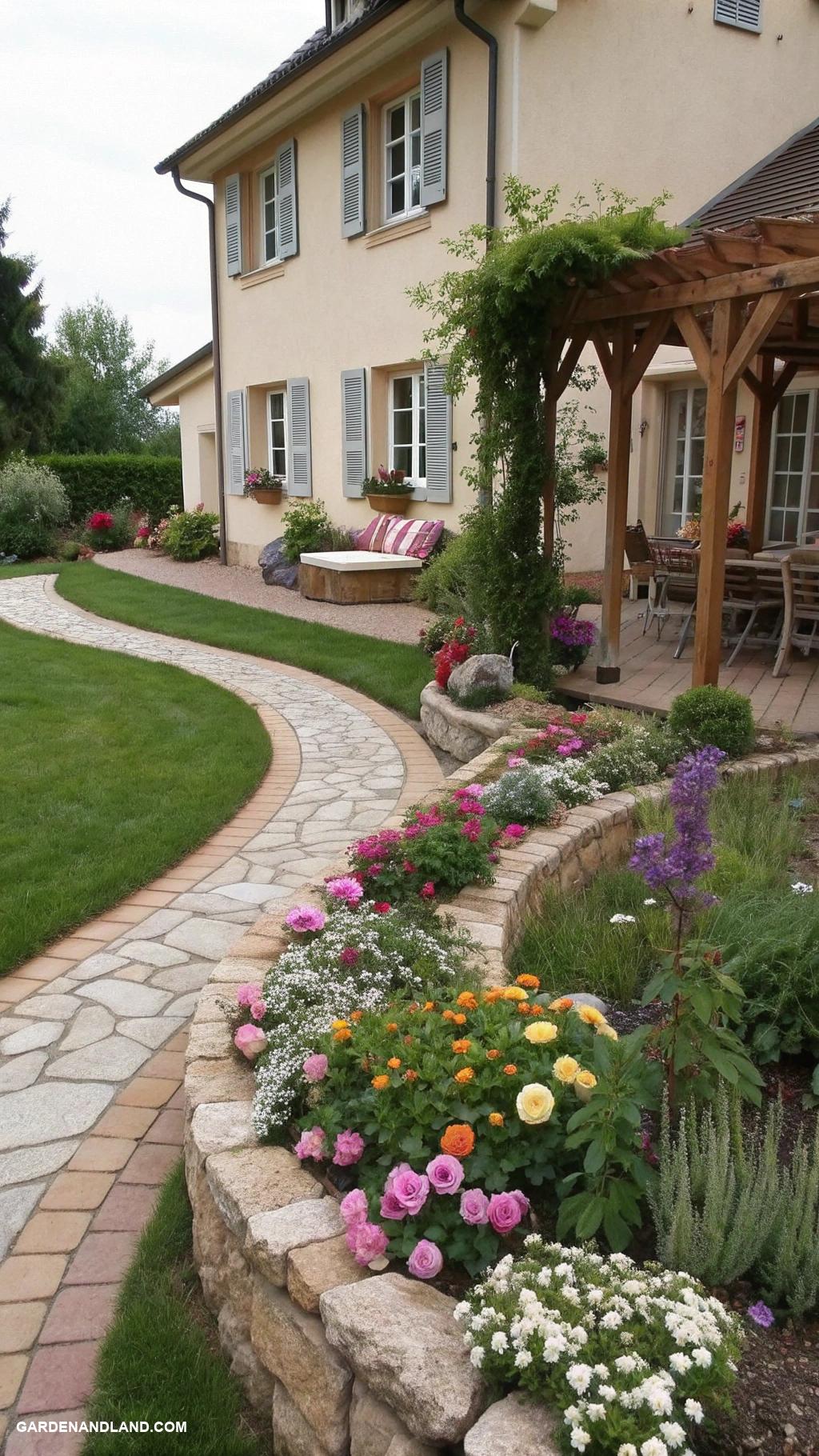 landscaping around house Use decorative garden edging