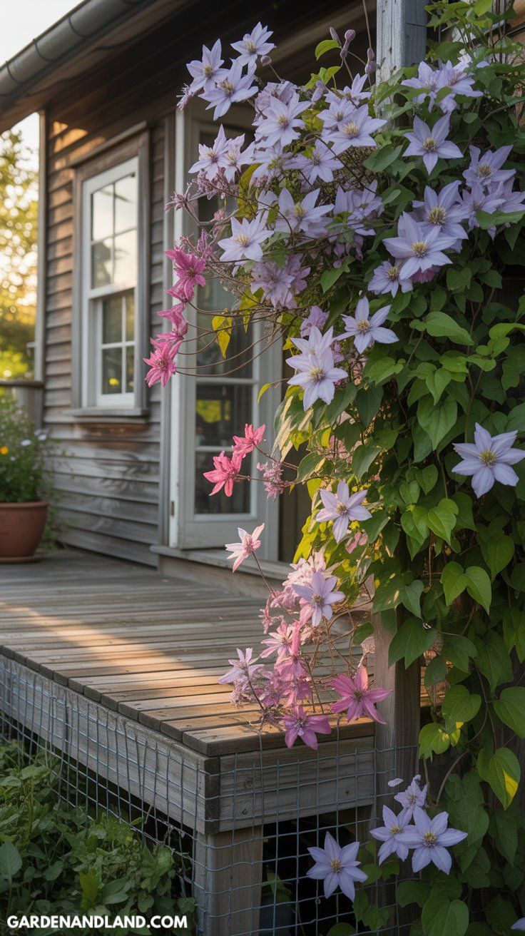Lattice Alternatives for Under Decks hog wire with vines