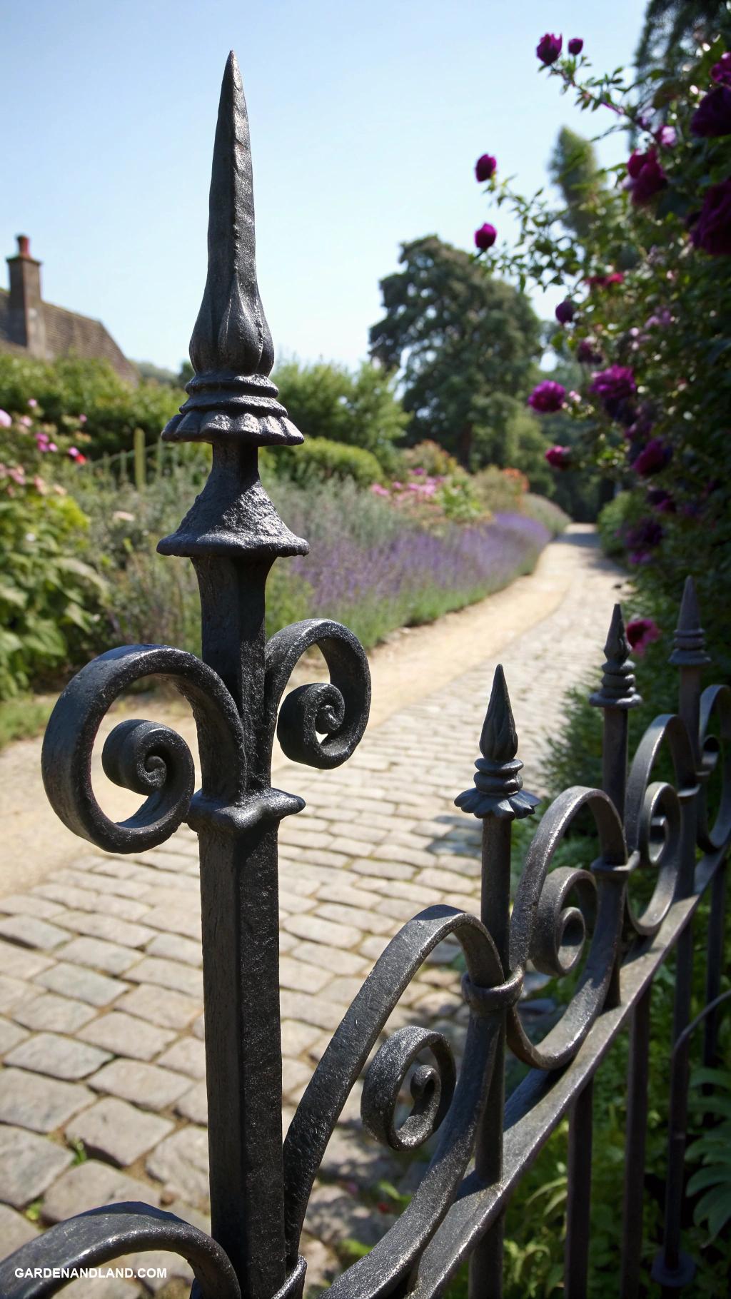 black metal fence ideas Twisted iron spikes for gothic elegance
