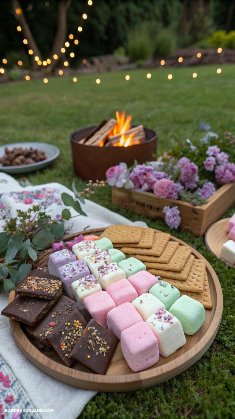 bonfire smores party Flavored marshmallows for unique smores varieties
