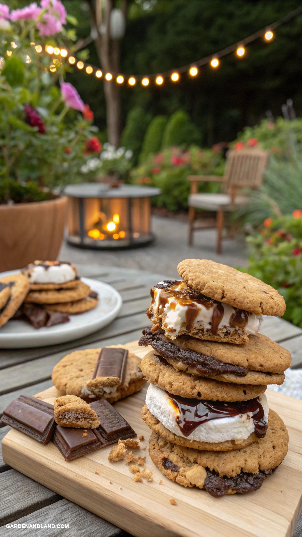 bonfire smores party Smores using different cookie flavors