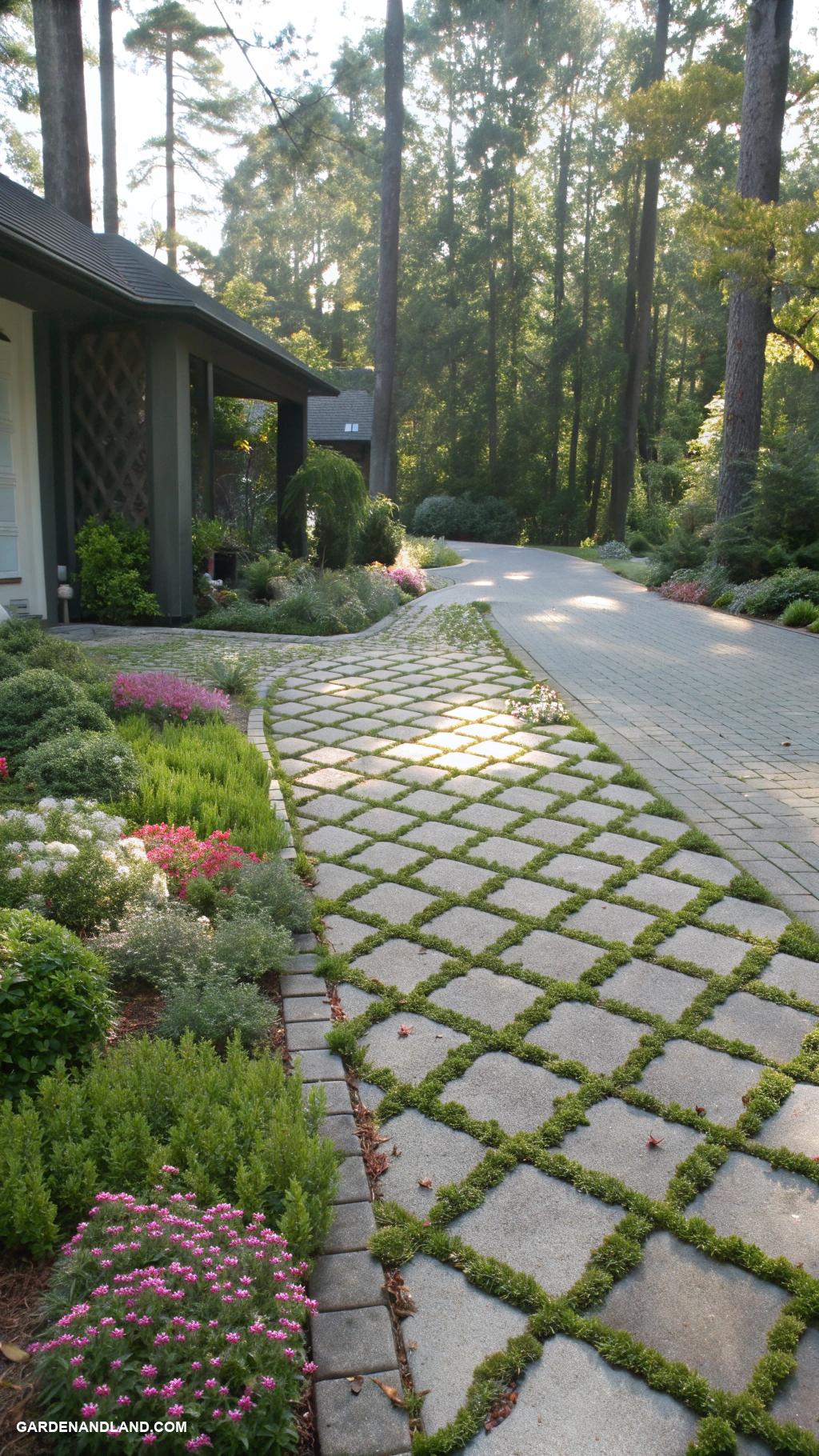 concrete driveway ideas Permeable pavers for eco friendly drainage