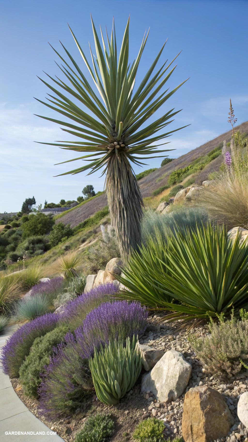 drought tolerant plants Yuccas Dramatic spikes add height and interest