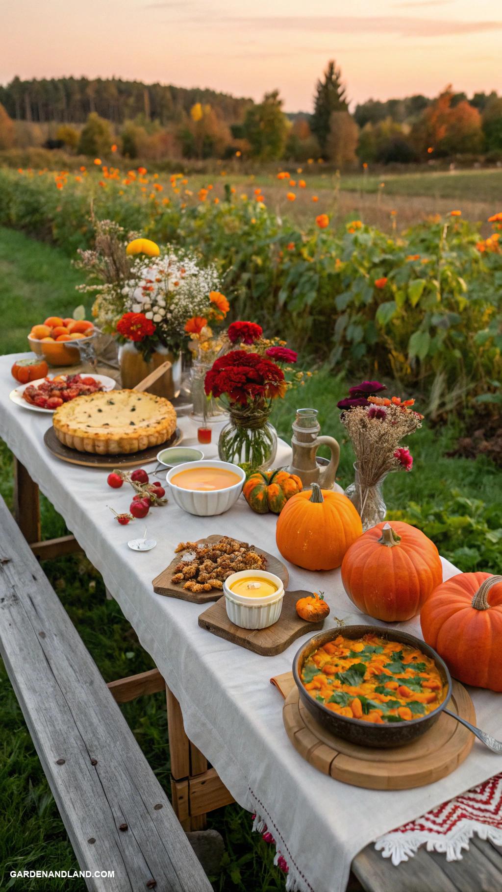 fall garden party ideas Harvest themed potluck with seasonal dishes