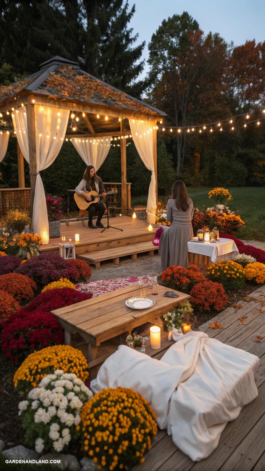 fall garden party ideas Live acoustic music beneath the stars