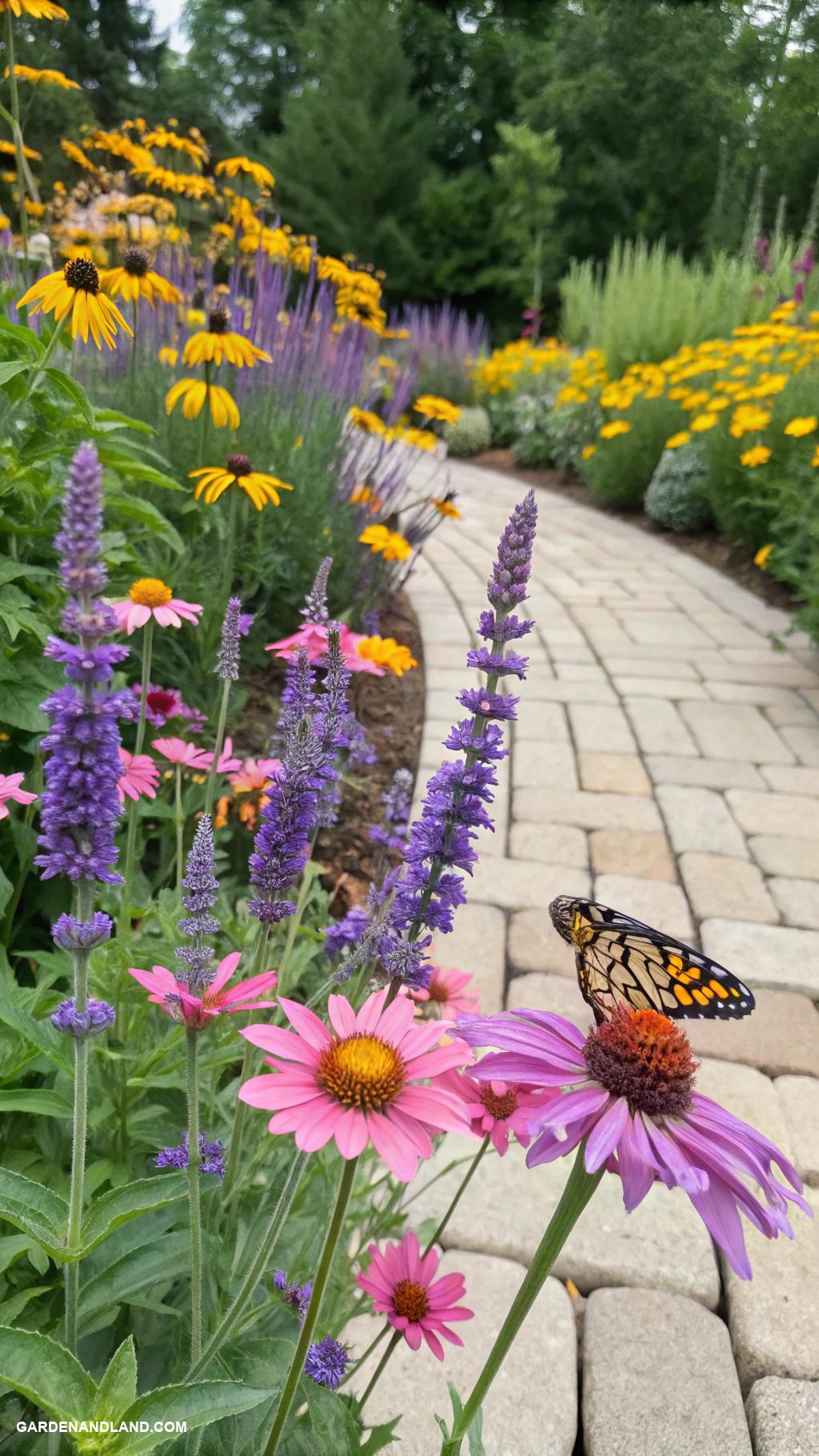 flower arrangements Butterfly garden to attract pollinators