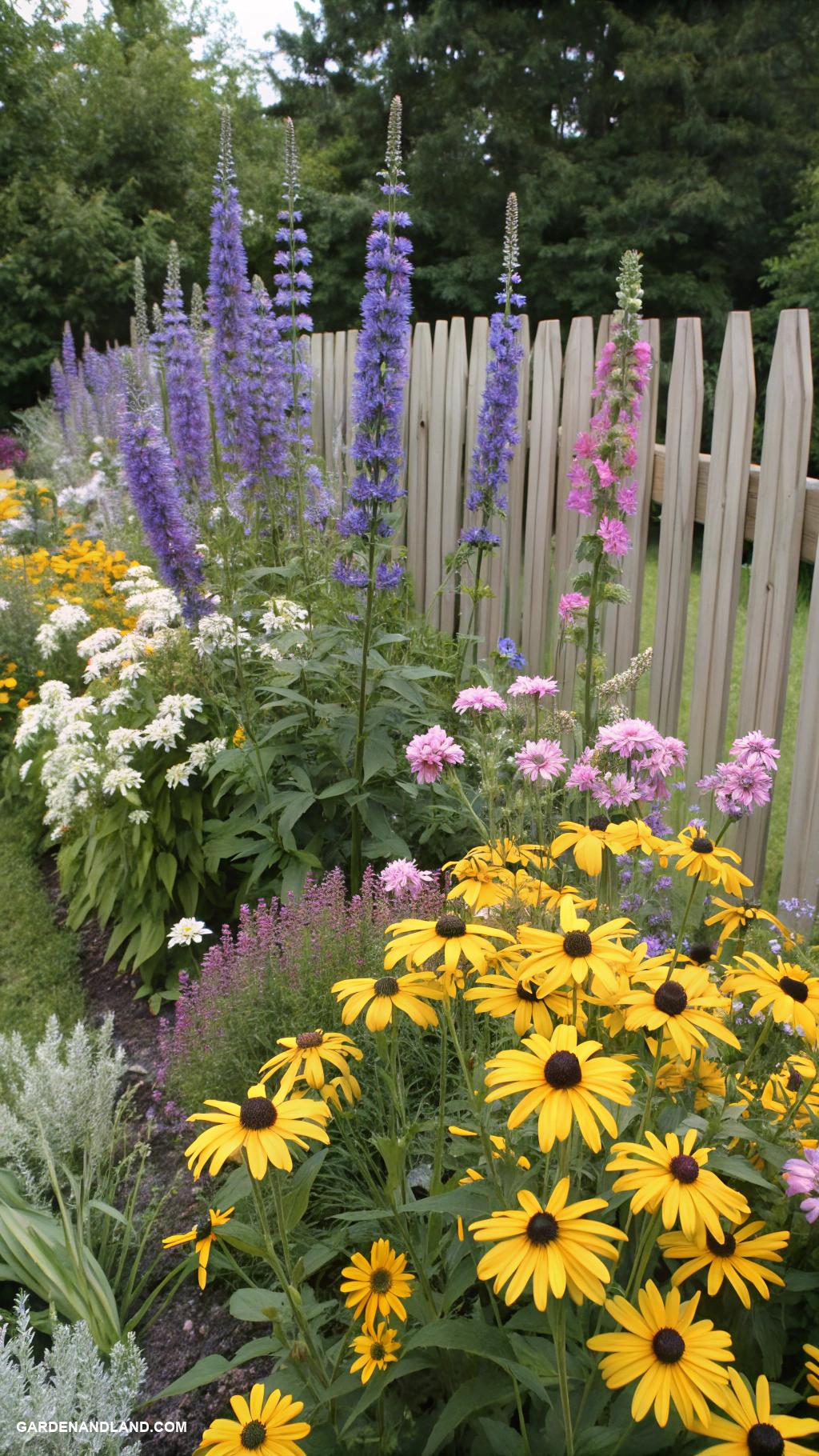 flower arrangements Mixed perennial border with seasonal colors