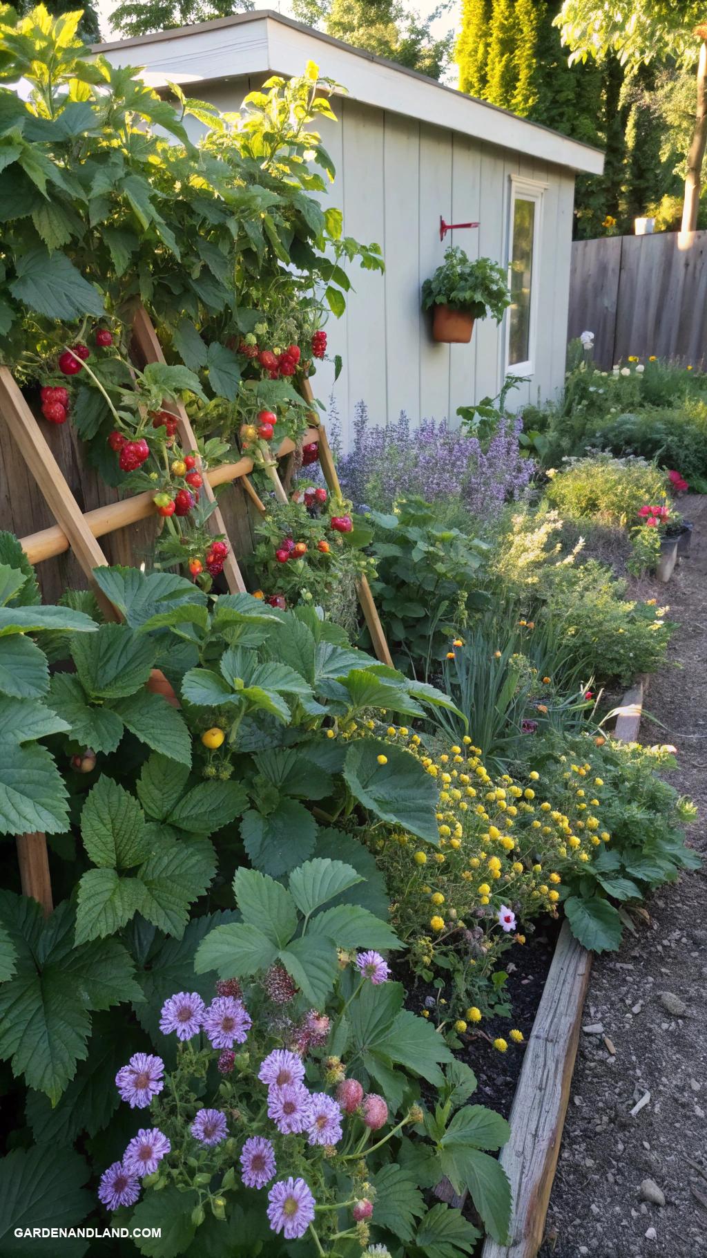 fruit garden ideas Pollinator friendly berry patch garden
