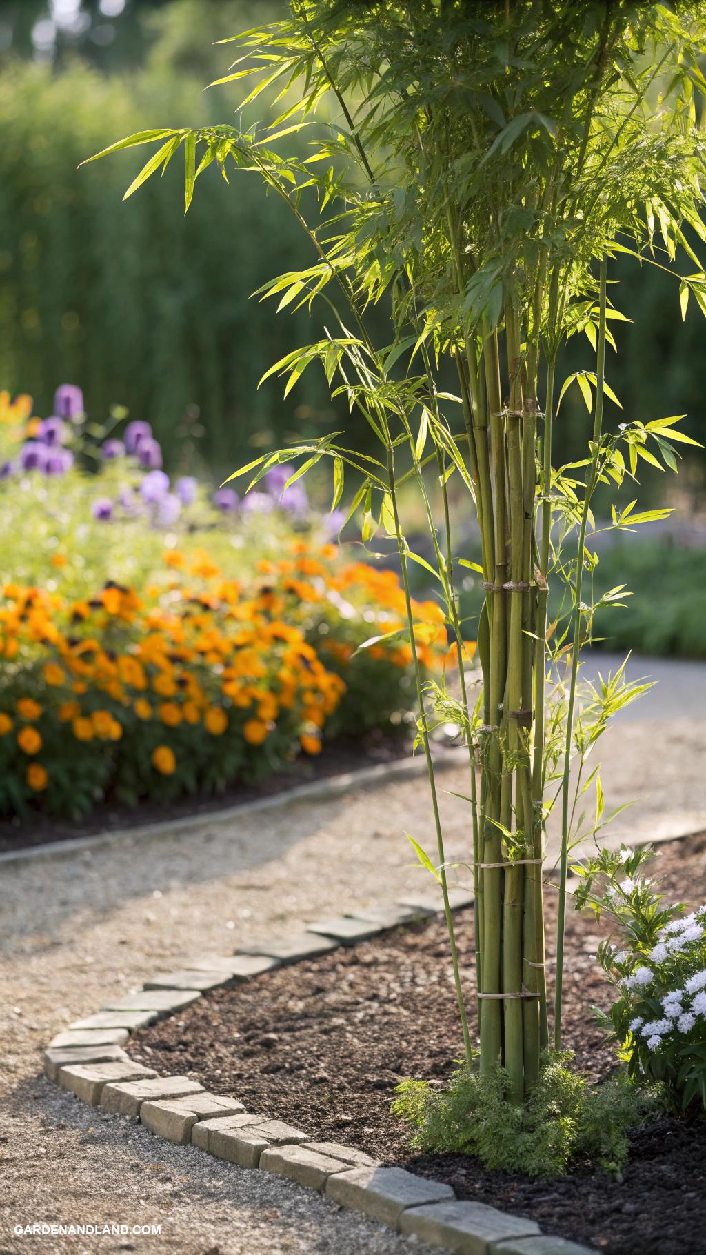 garden bed edging Bamboo for an eco friendly border