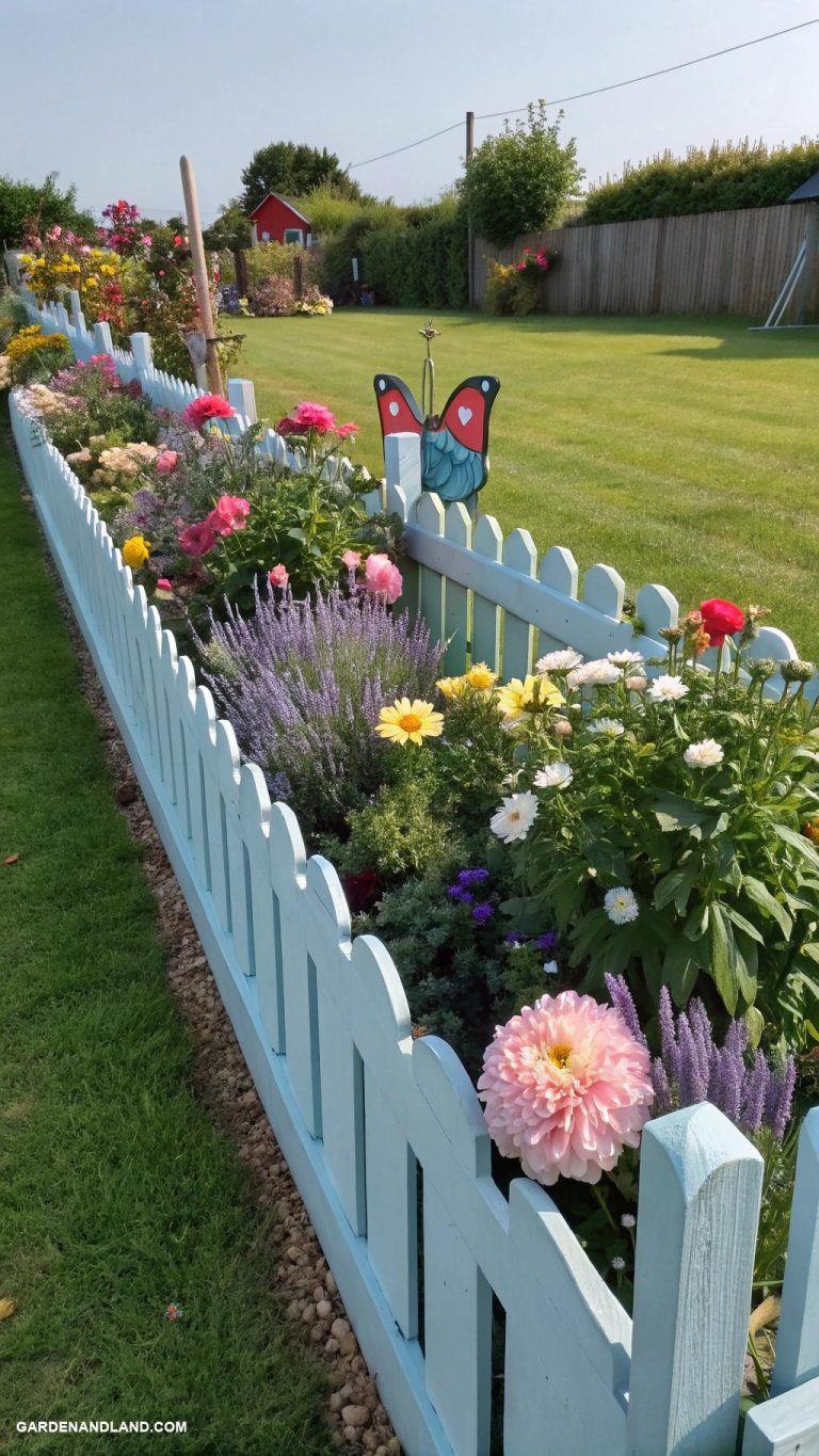 garden bed edging Garden fence as an edging alternative
