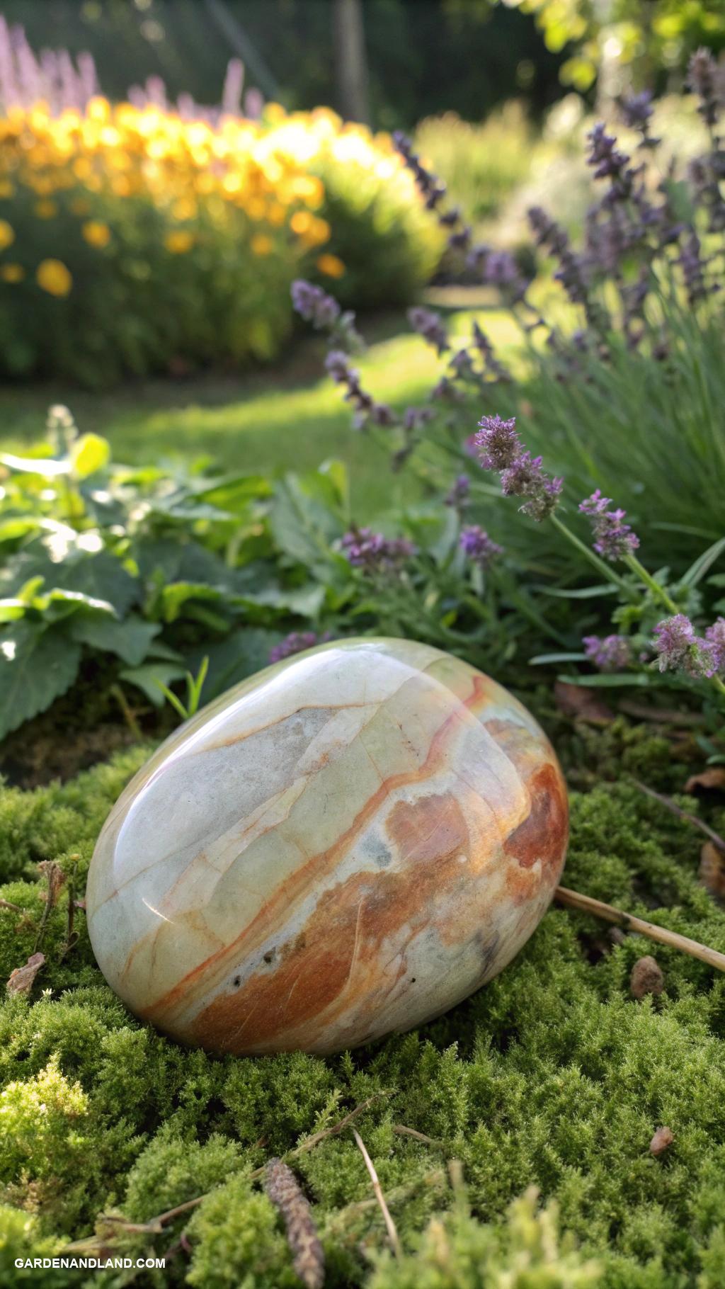 garden bed edging Natural stone for an organic look