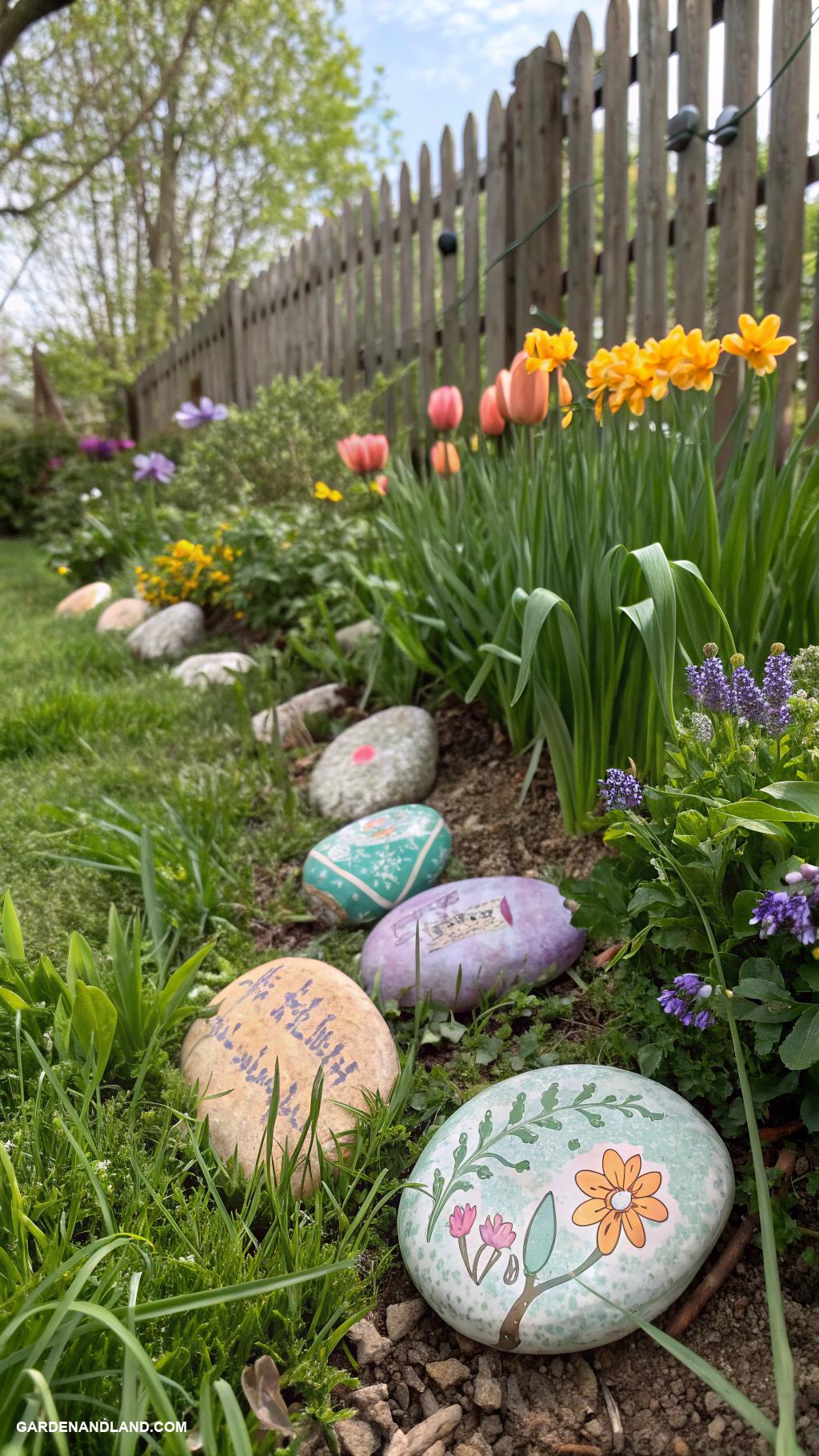 garden rock art Inspirational quotes written on flat rocks