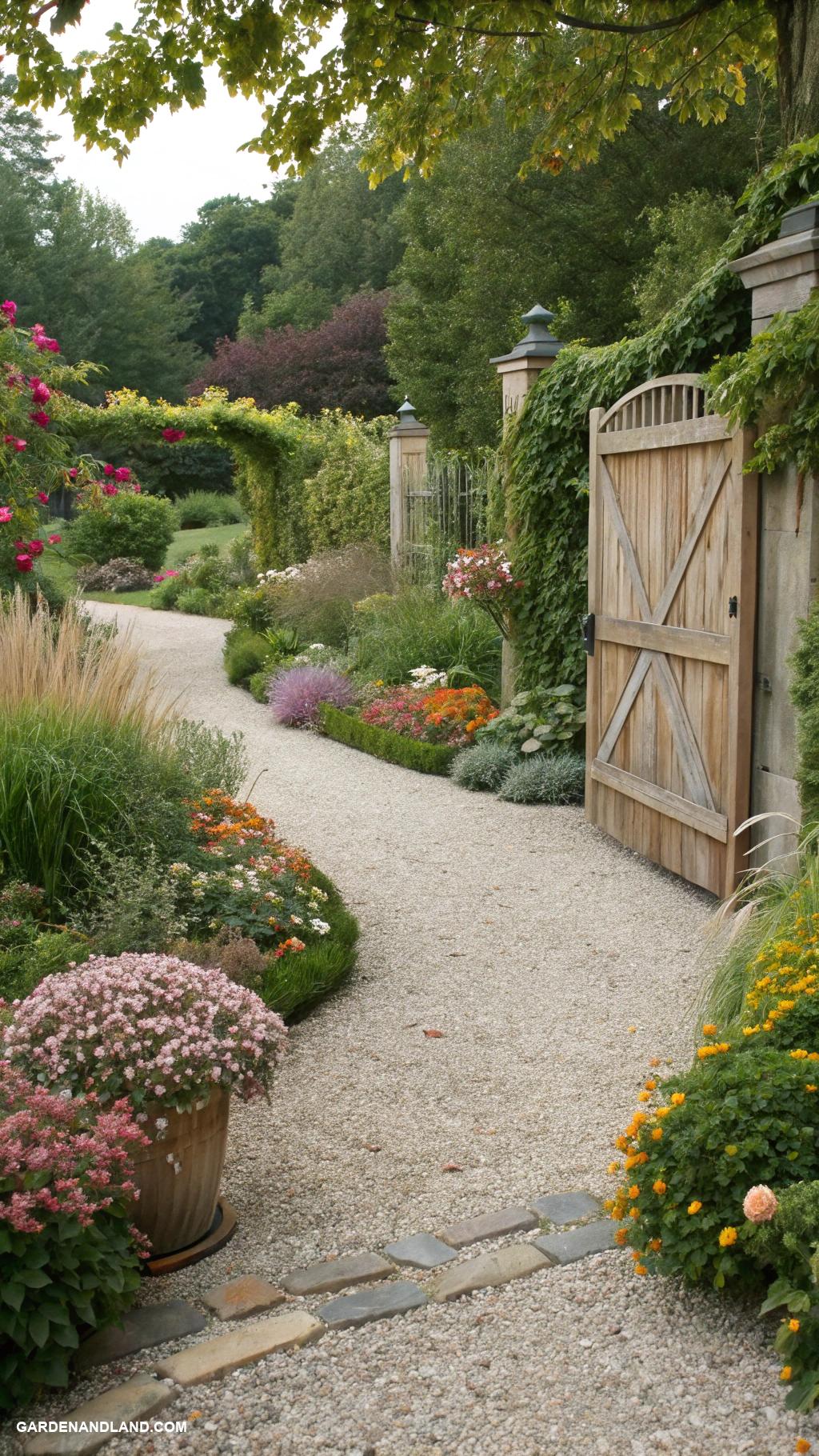 gravel driveway ideas Employ gravel of different textures and sizes