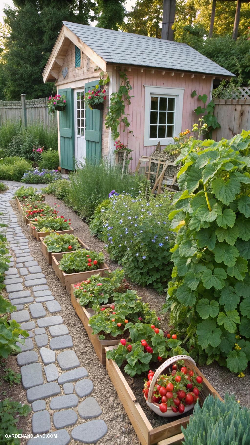 homestead gardening ideas Edible landscaping with fruit bearing plants