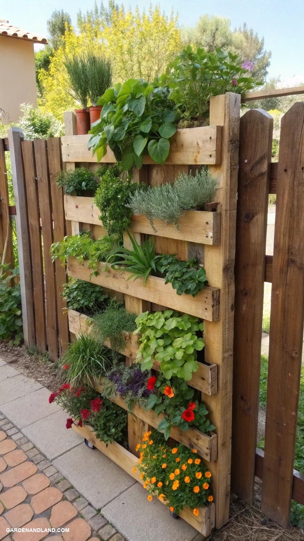homestead gardening ideas Vertical gardens using repurposed pallets