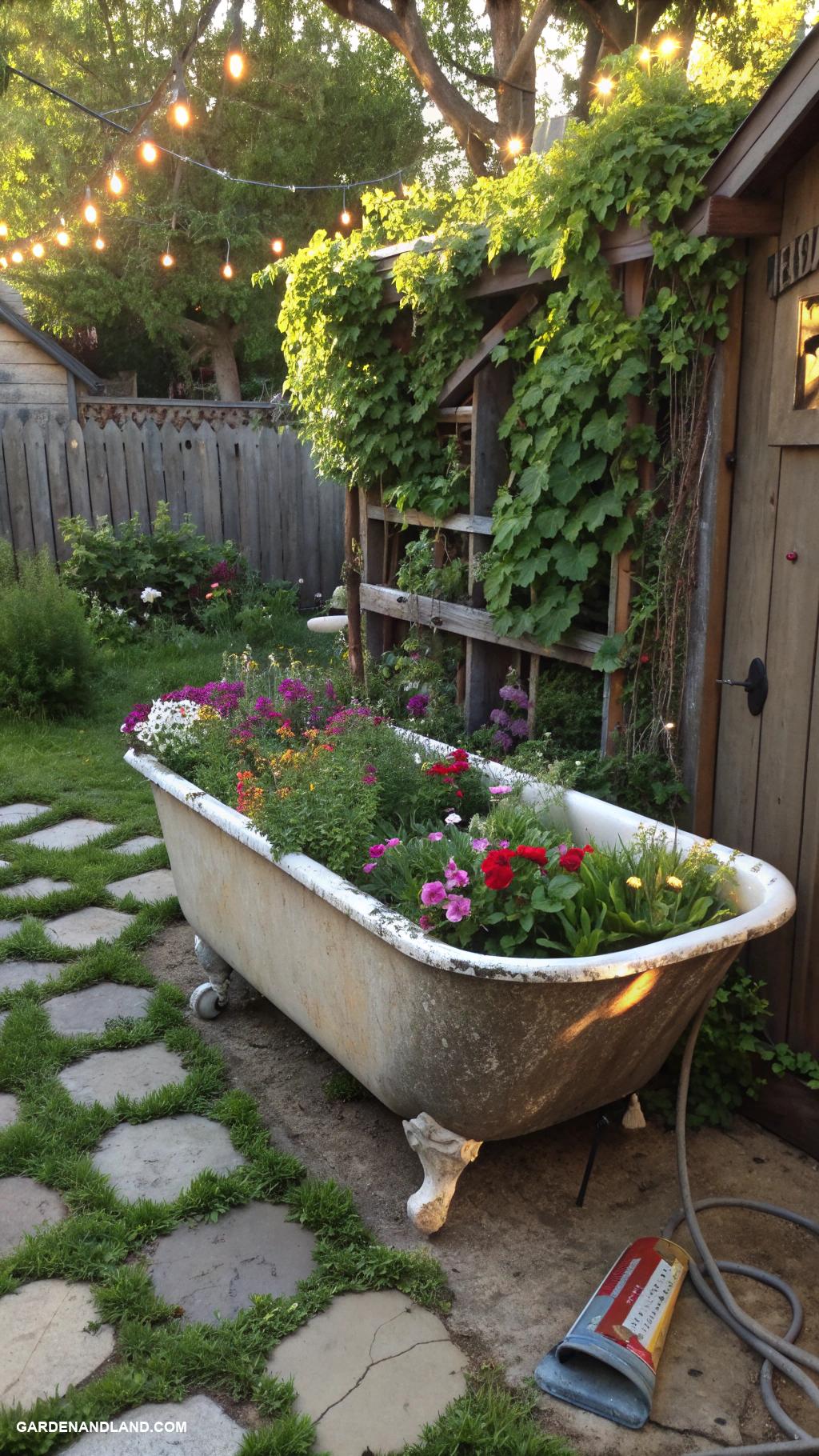 raised garden beds Old bathtub as raised garden