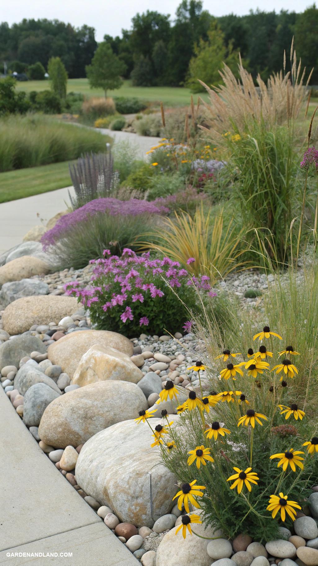 rock garden ideas Native plant rockery for low maintenance