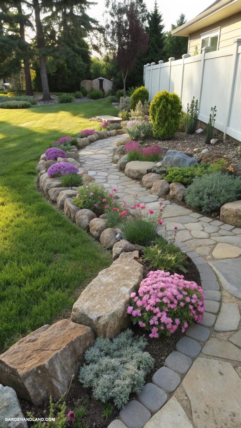 rock garden ideas Repurposed stones for charming garden borders