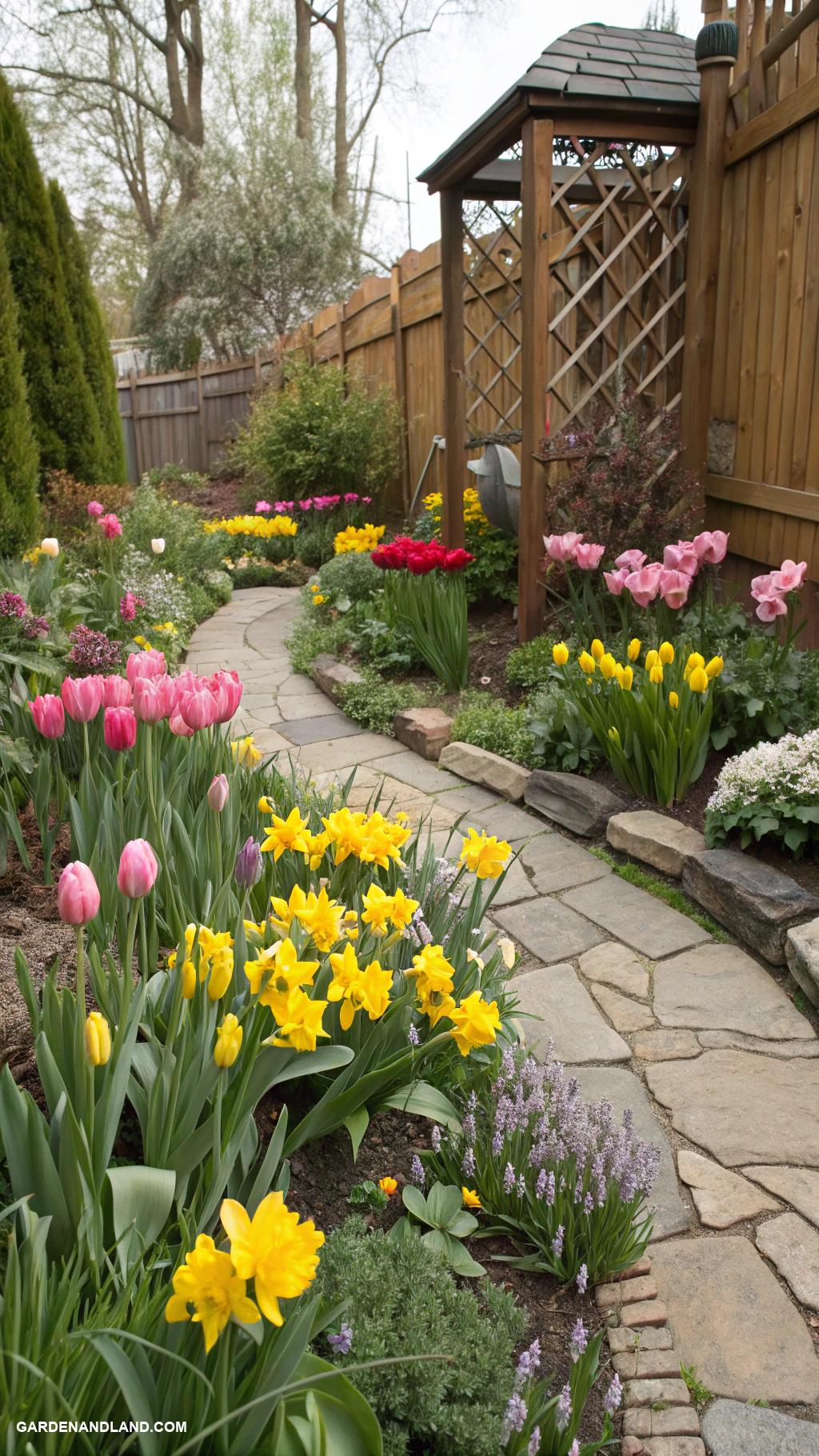 small backyard ideas Colorful flower beds with seasonal blooms