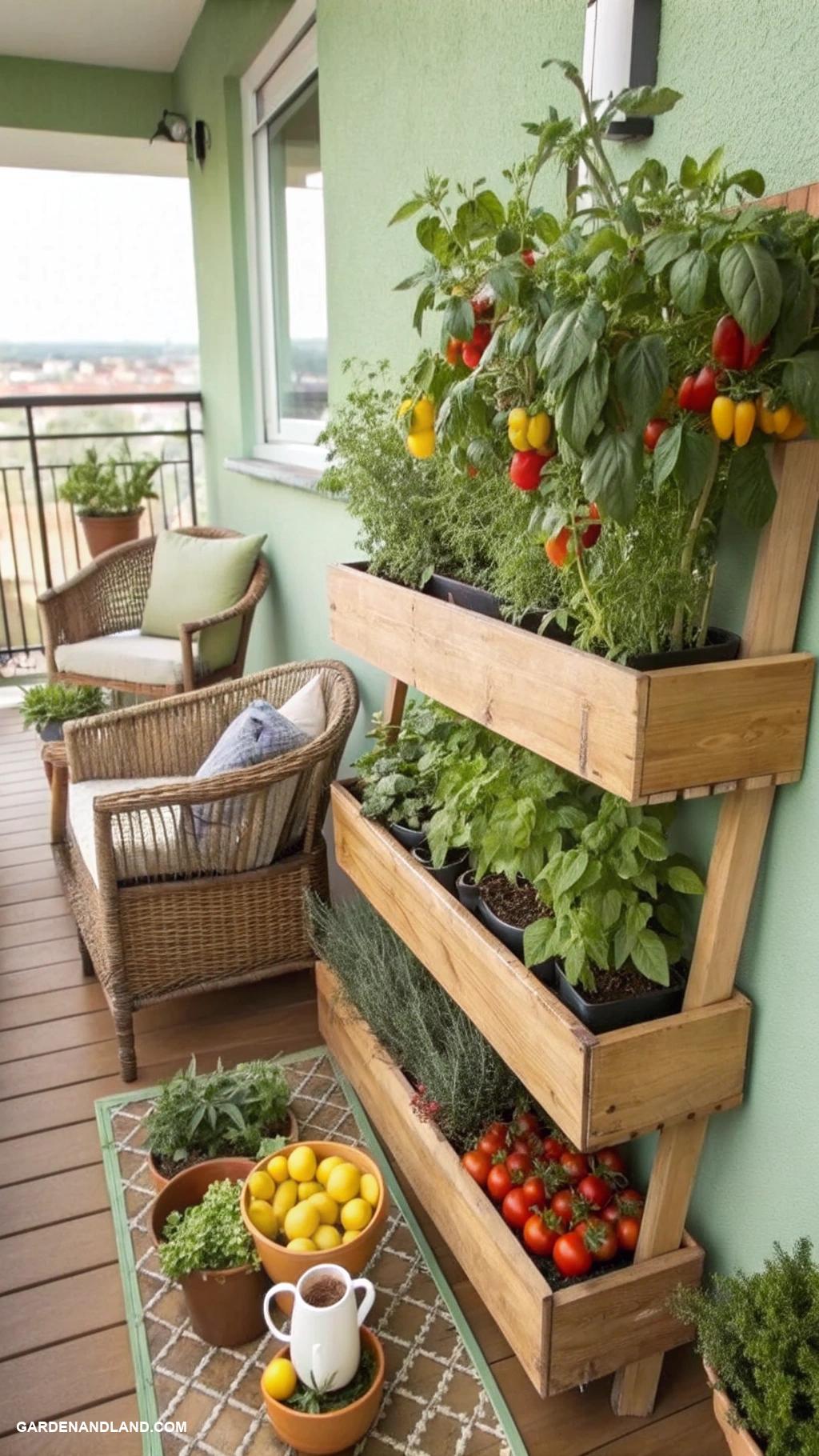 vegetable garden ideas Container gardens on balconies and patios