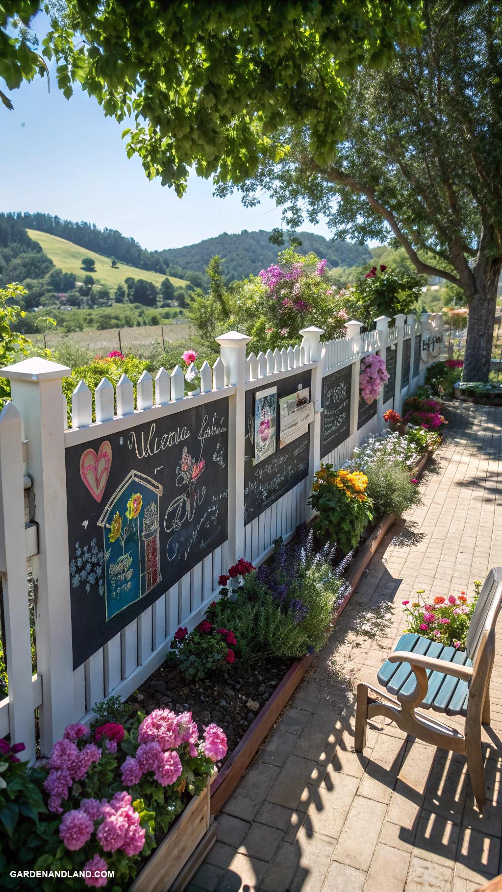 white fence ideas Chalkboard paint for messages and art