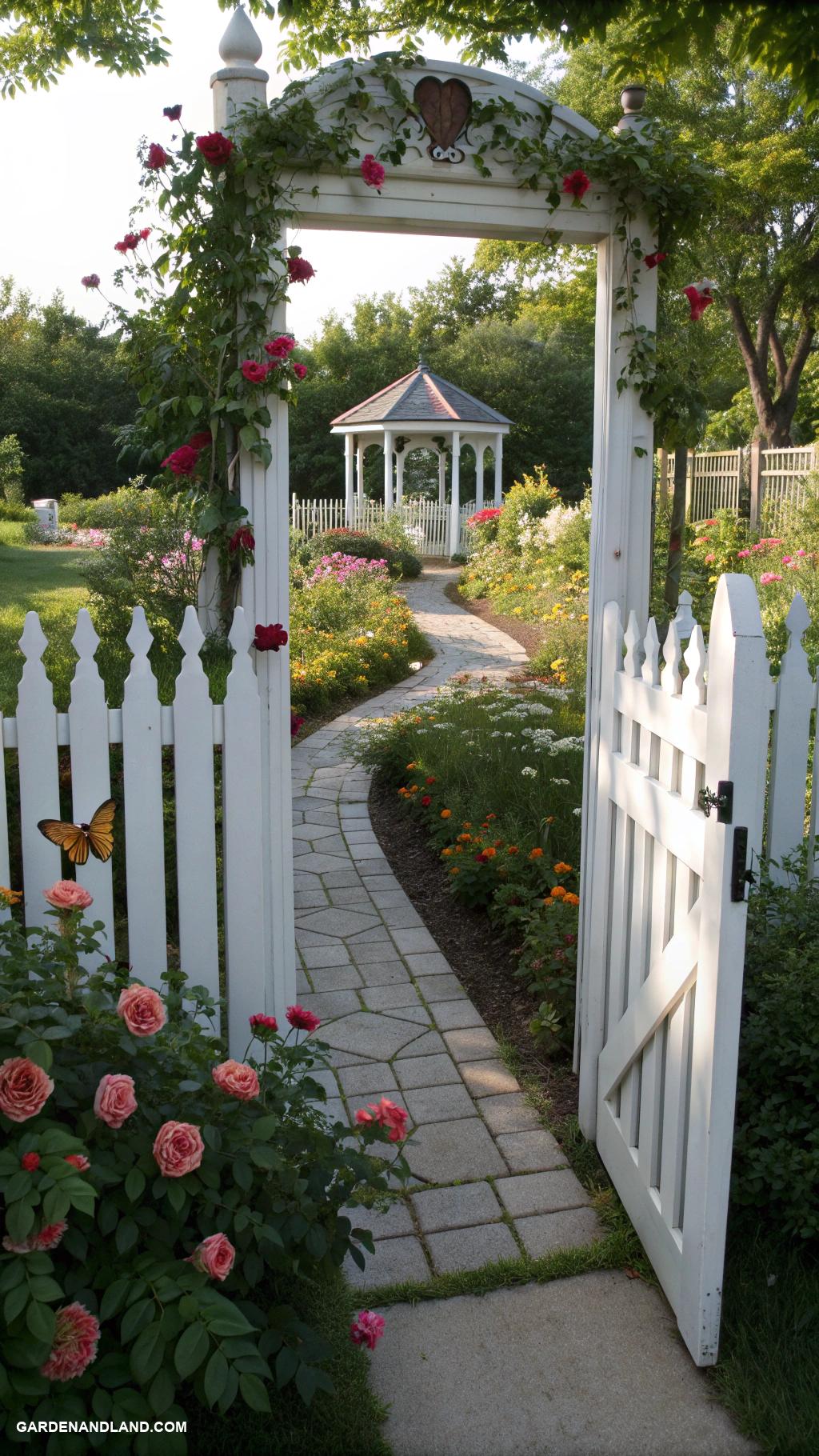 white fence ideas Mirrored sections to enhance space