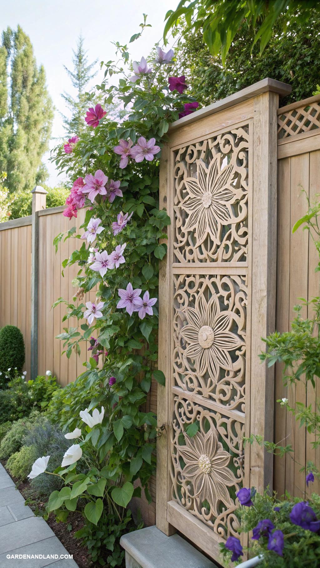 wood fence ideas Decorative wood lattice panels