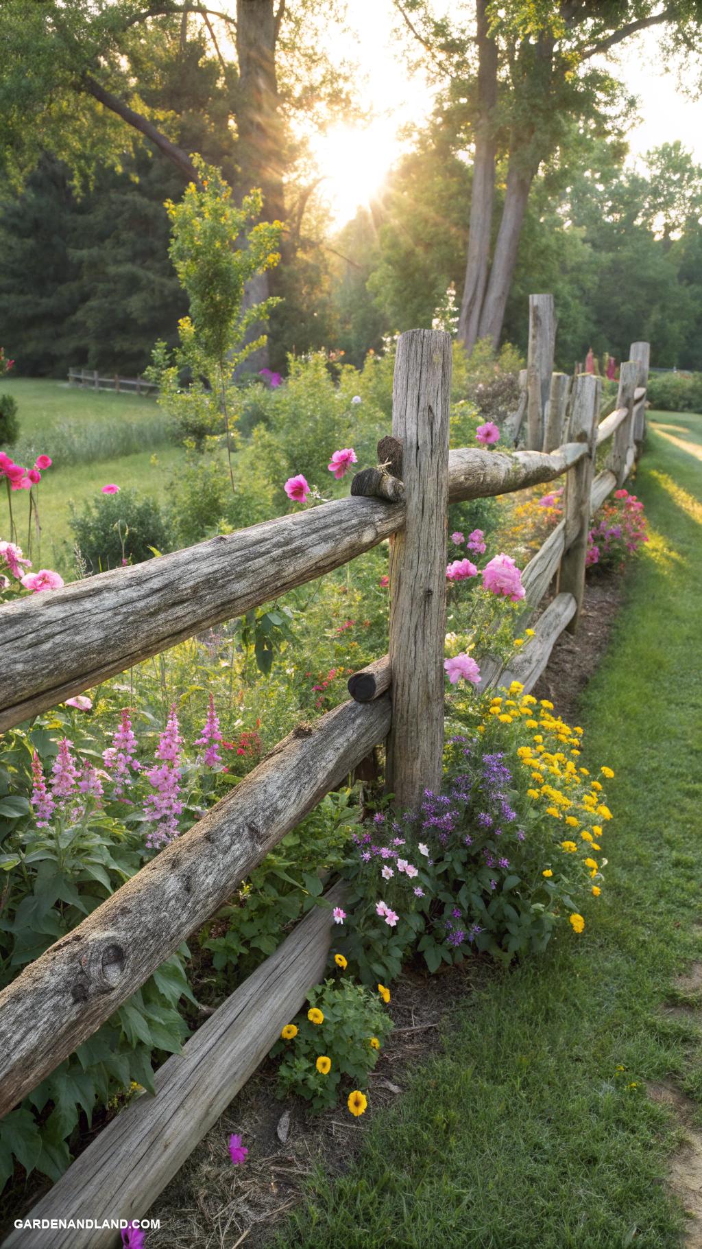 wood fence ideas Rustic split rail fence design