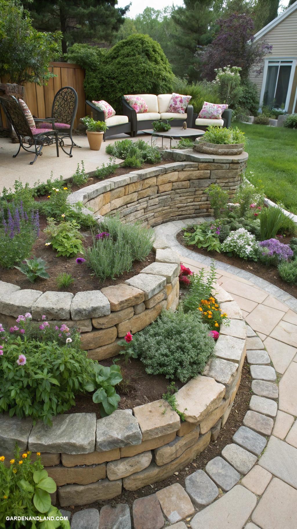 backyard garden ideas Themed herb spiral for efficient planting