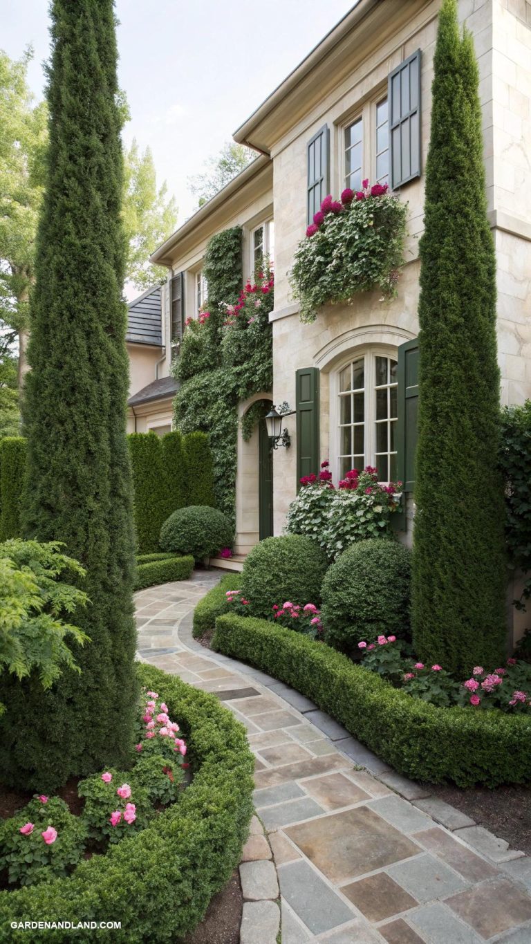 bushes in front of house Privacy screen using tall dense bushes