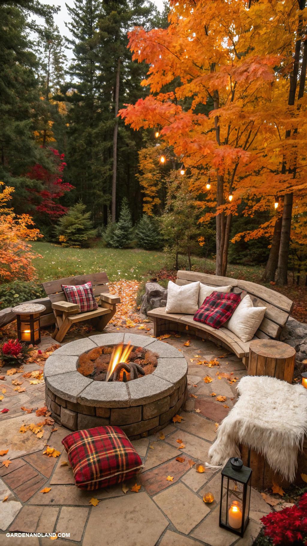 fall garden ideas Create a cozy fire pit area