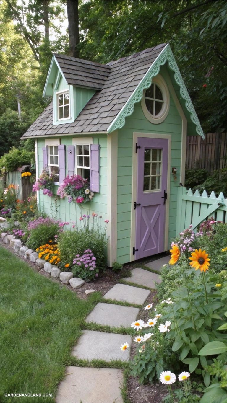 garden shed ideas Kids playhouse themed garden shed