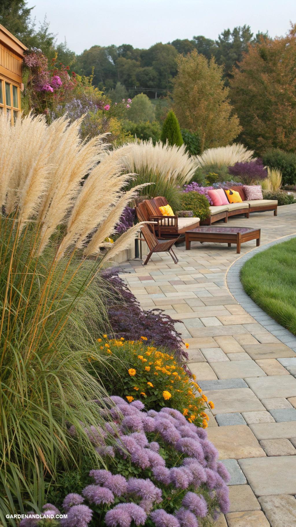 landscaping with ornamental grasses Mixed grasses for seasonal interest and texture