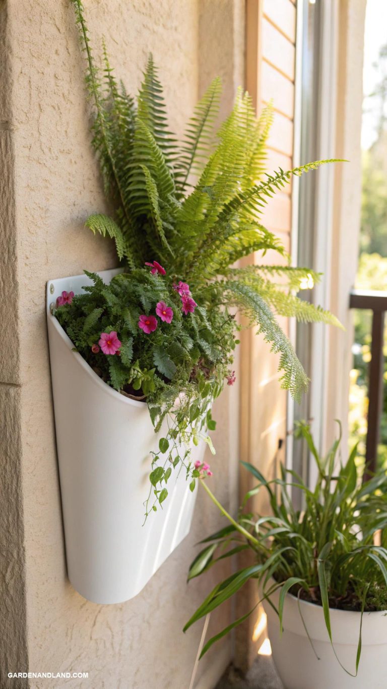 modern white planter ideas Stylish wall mounted planters for small spaces