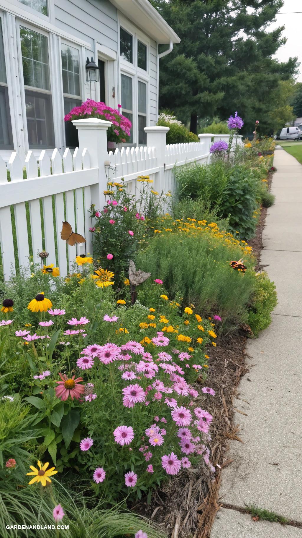 small front yard gardens Wildflower patch for pollinators