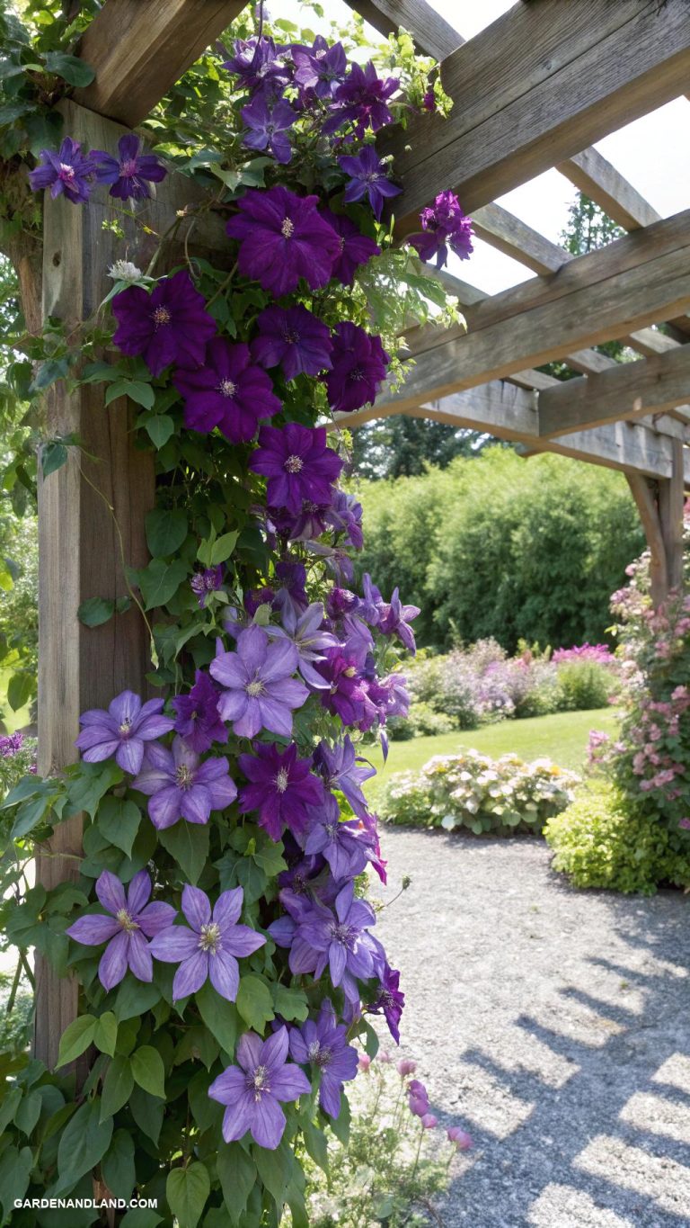 wall climbing plants Clematis varieties for diverse blooms
