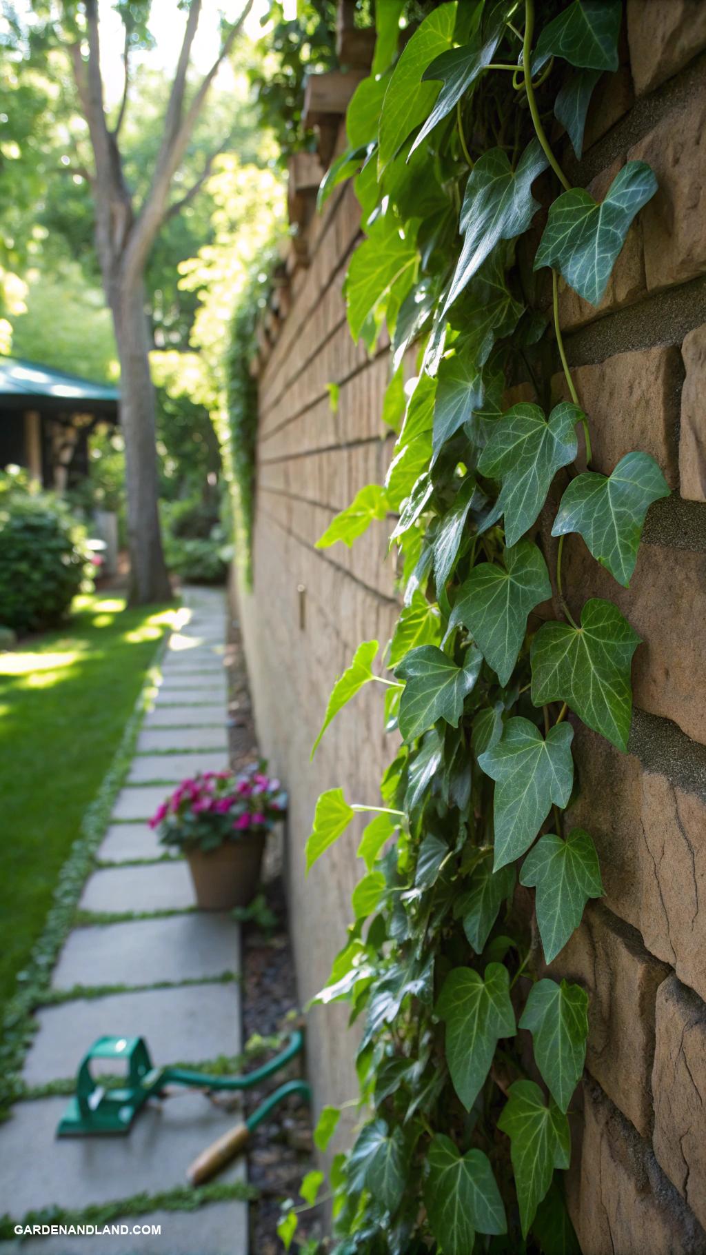wall climbing plants Lush ivy for a green privacy wall