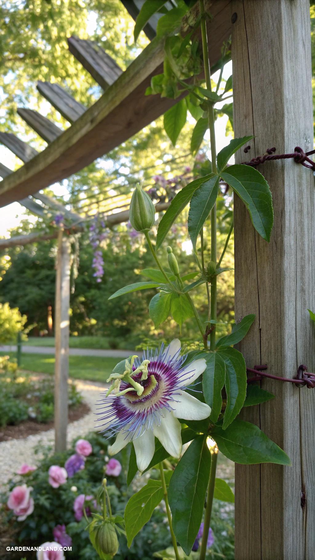 wall climbing plants Passionflower for exotic stunning visuals
