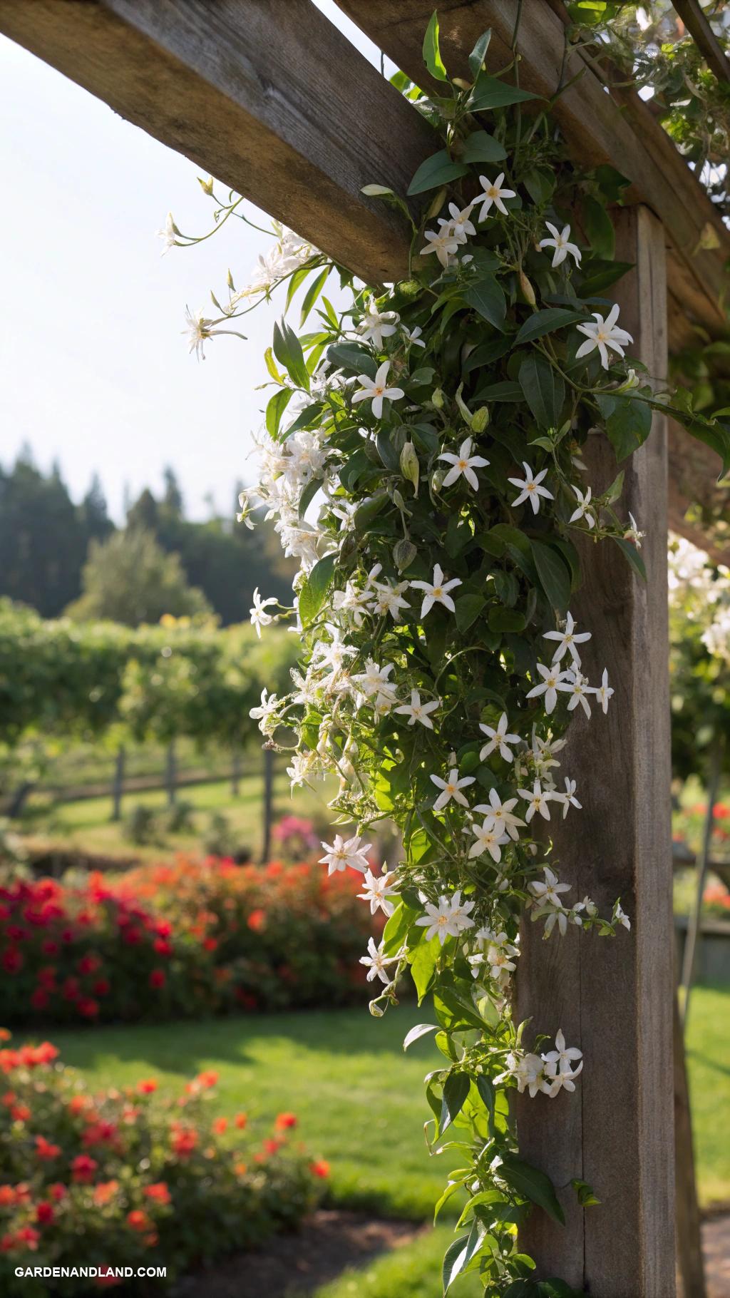 wall climbing plants Trailing jasmine for enchanting fragrance