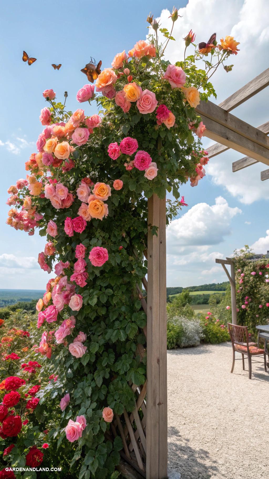 wall climbing plants Vibrant climbing roses for vertical color