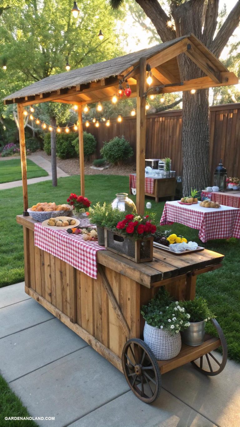 backyard BBQ party ideas DIY food truck style serving stations
