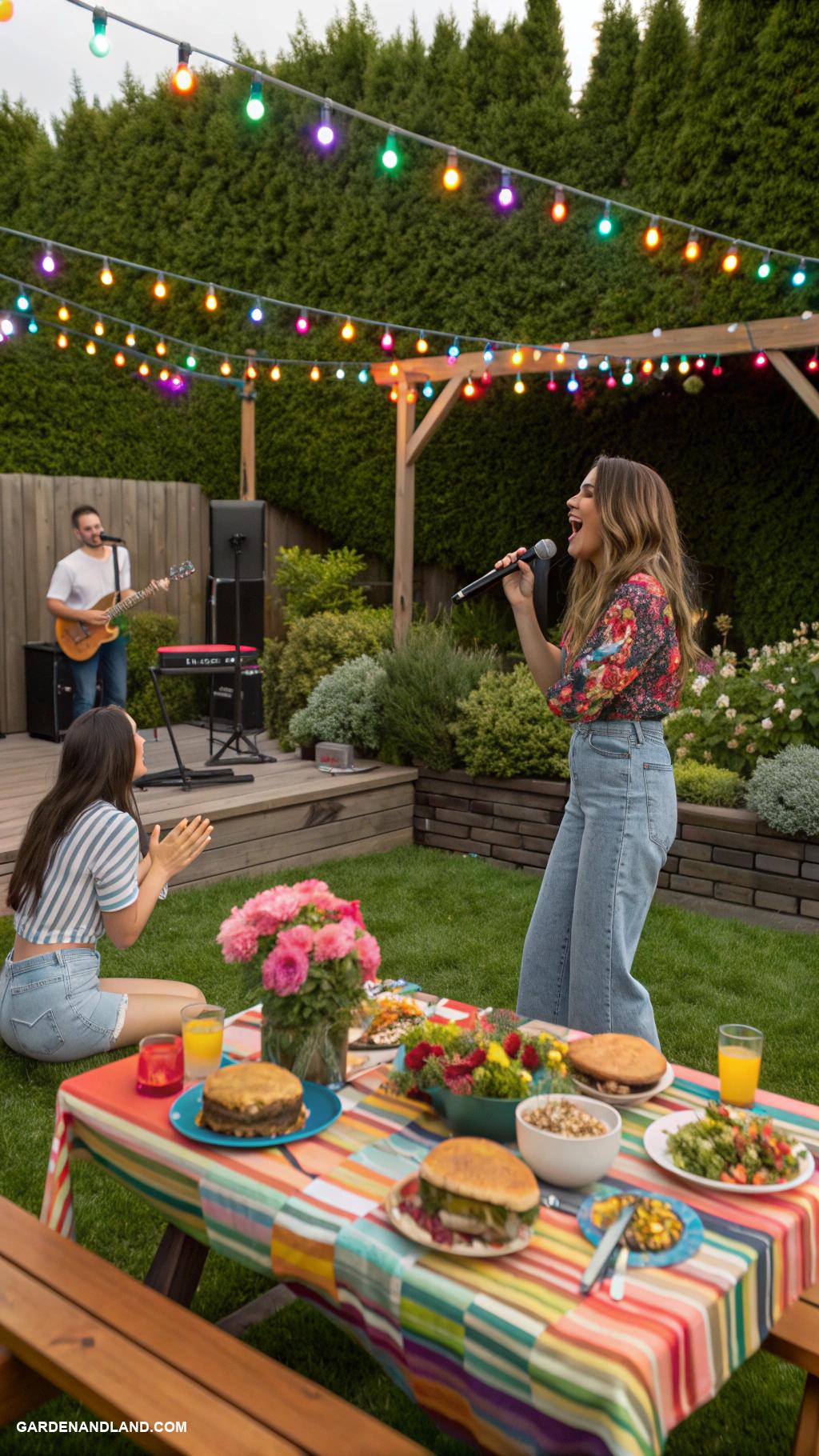 backyard BBQ party ideas Live music or karaoke in the backyard